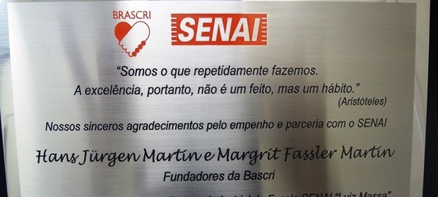 Placa de Homenagem aos Fundadores da Brascri